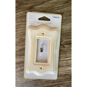 Allen + roth 1-Gang  Distressed White Wood Indoor Decorator Wall Plate